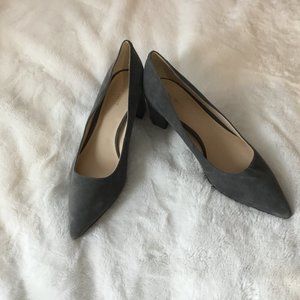 Grey Suede Nine West Pumps